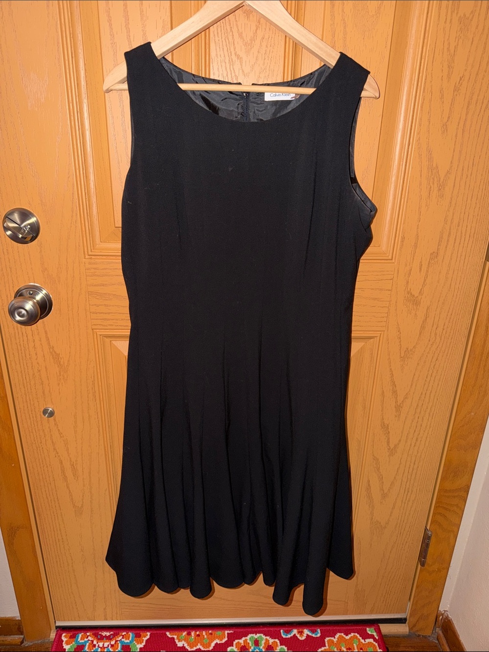 Calvin Klein Black Sleeveless A-Line Dress